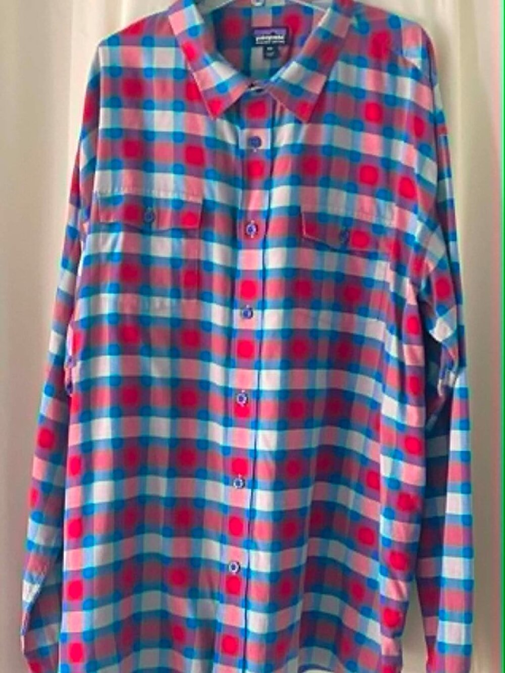 Patagonia Organic Cotton Men's Plaid Button Up Shirt XXL Long Sleeve Hiking